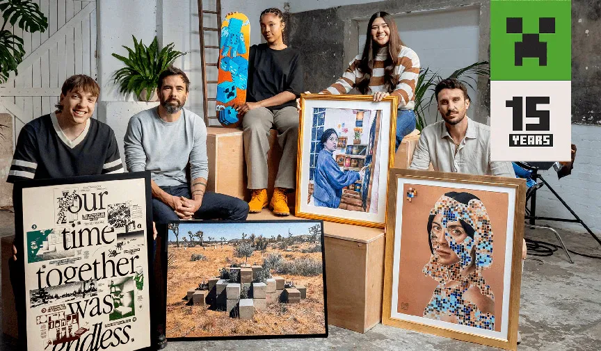 The five artists in the mini documentary