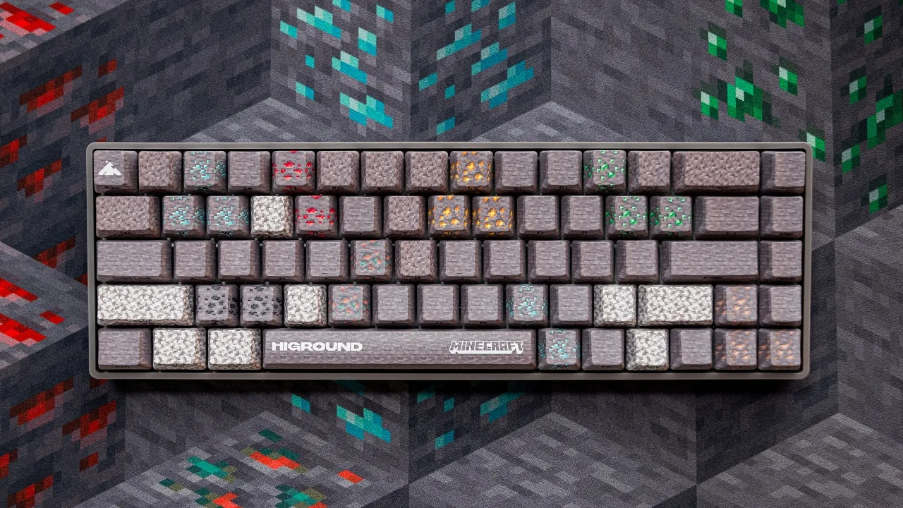 Mining Wall design of the Minecraft x Higround keyboard