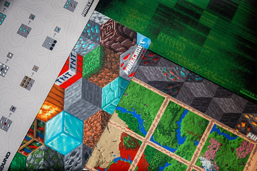 Mousepads in the Minecraft x Higround collection