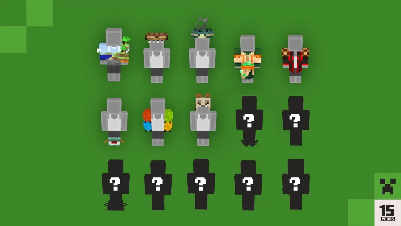 All the free 15th Anniversary Character Creator items released so far