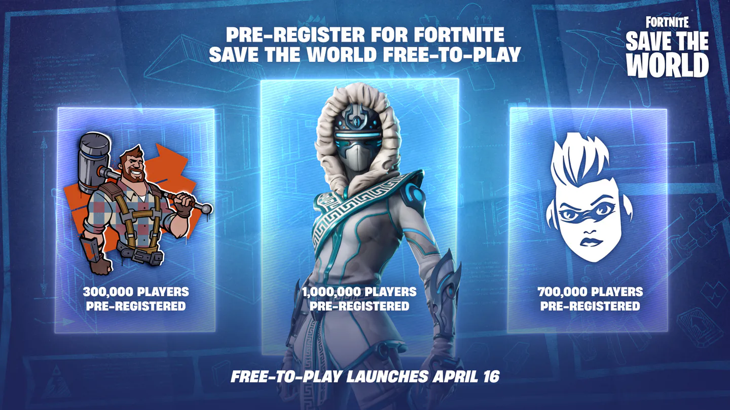 Fortnite Save the World Pre-Registration Rewards