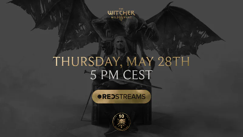 REDstreams, The Witcher 3: Blood and Wine 10th Anniversary Stream is coming!