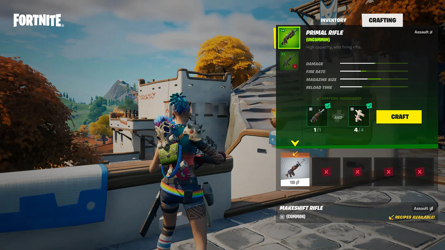 Fortnite Crafting Tab