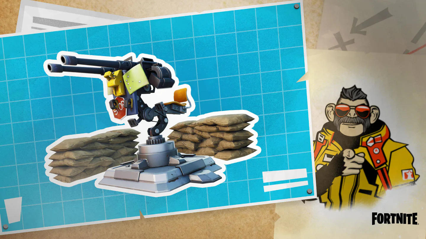 Fortnite War Effort Turret Station
