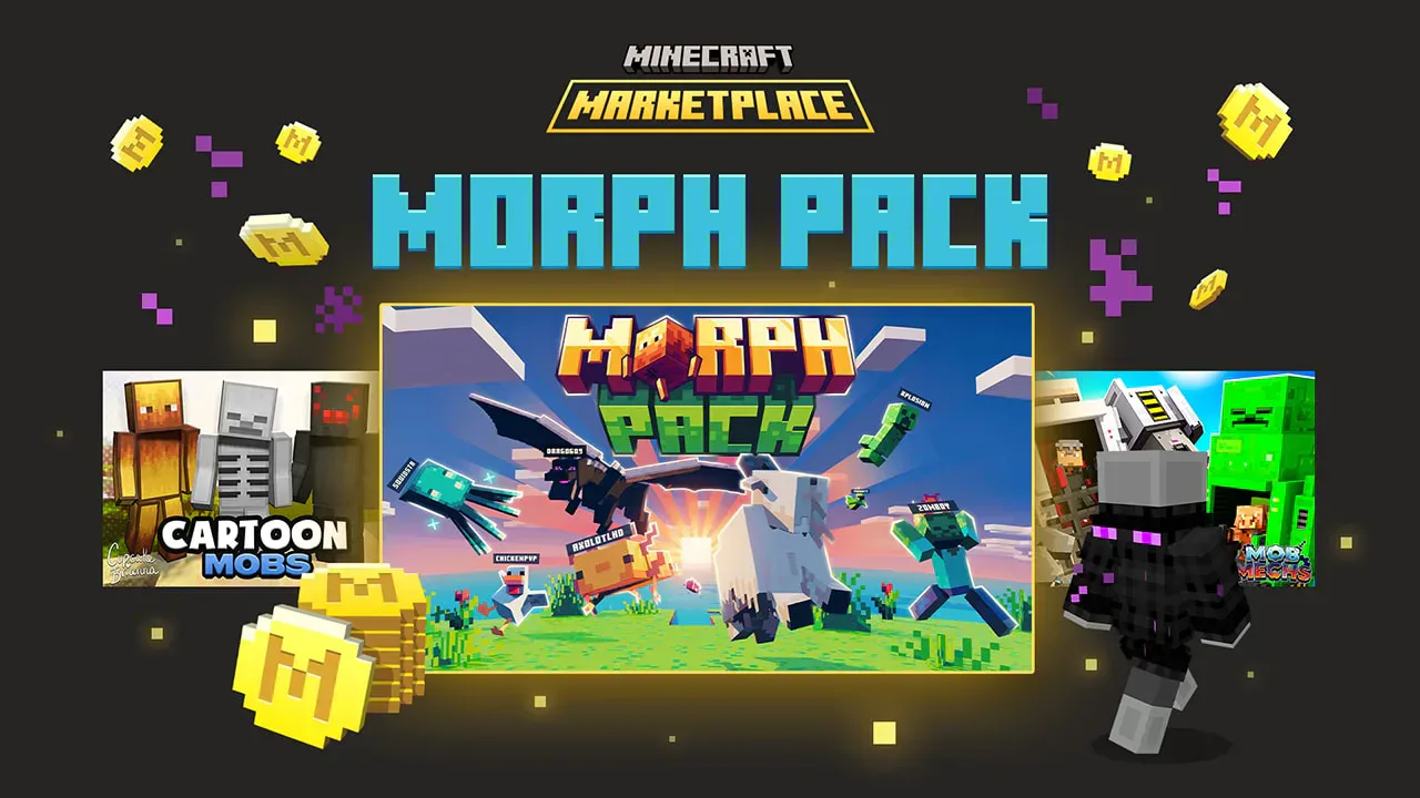 The Morph Pack featuring the ability to change into any mob