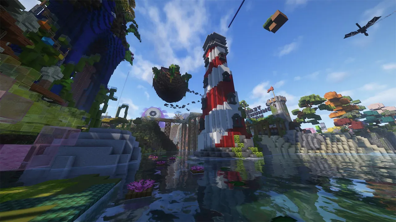 The community map seen from a river