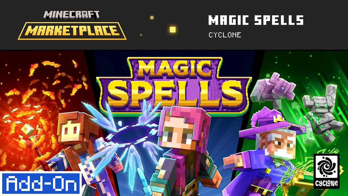 Player doing elemental magic from the Magic Spells add-on