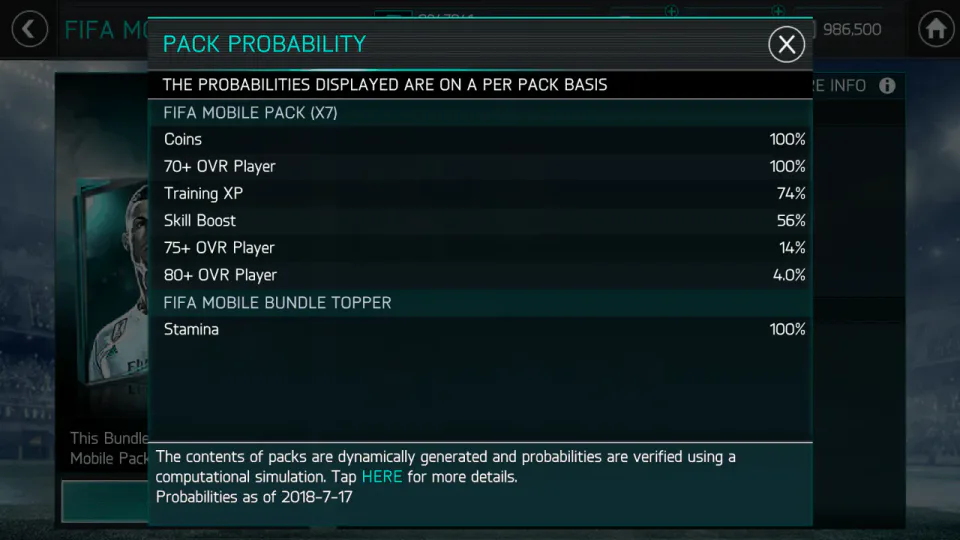 Pack Probabilites